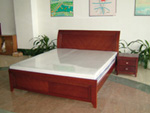 wooden bed