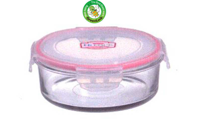 Round type tempered glass food container