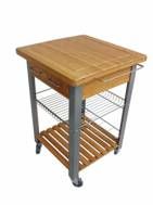 bamboo kitchen trolley(metal frame)