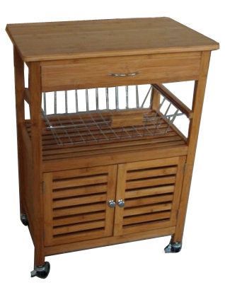 bamboo kitchen trolley