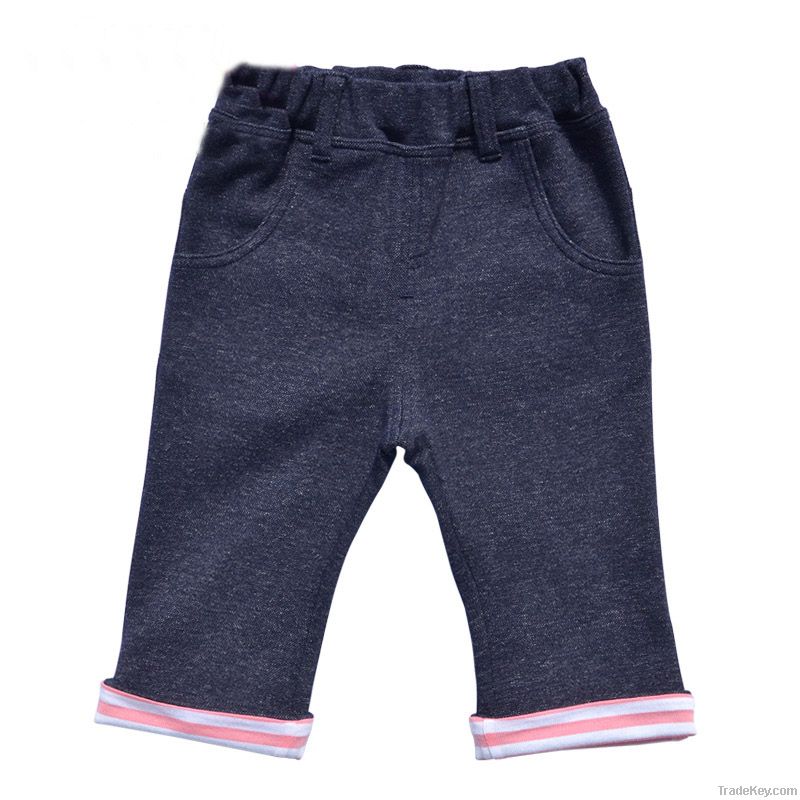 Babies Clothings Blue trousers Hemming type