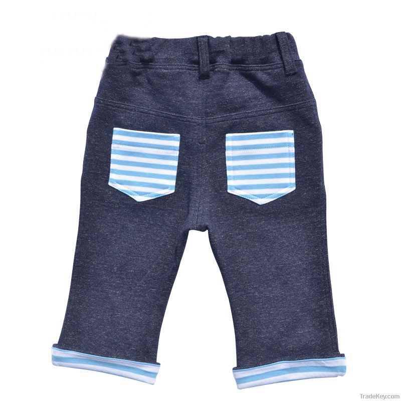 Babies Clothings Blue trousers Hemming type