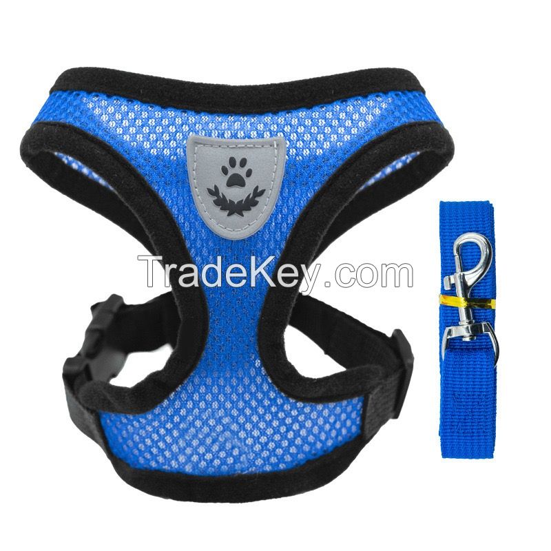 Pet traction rope for walking dogs and cats, chest harness for outdoor traction rope, collar for anti-explosion rush, wholesale of pet products