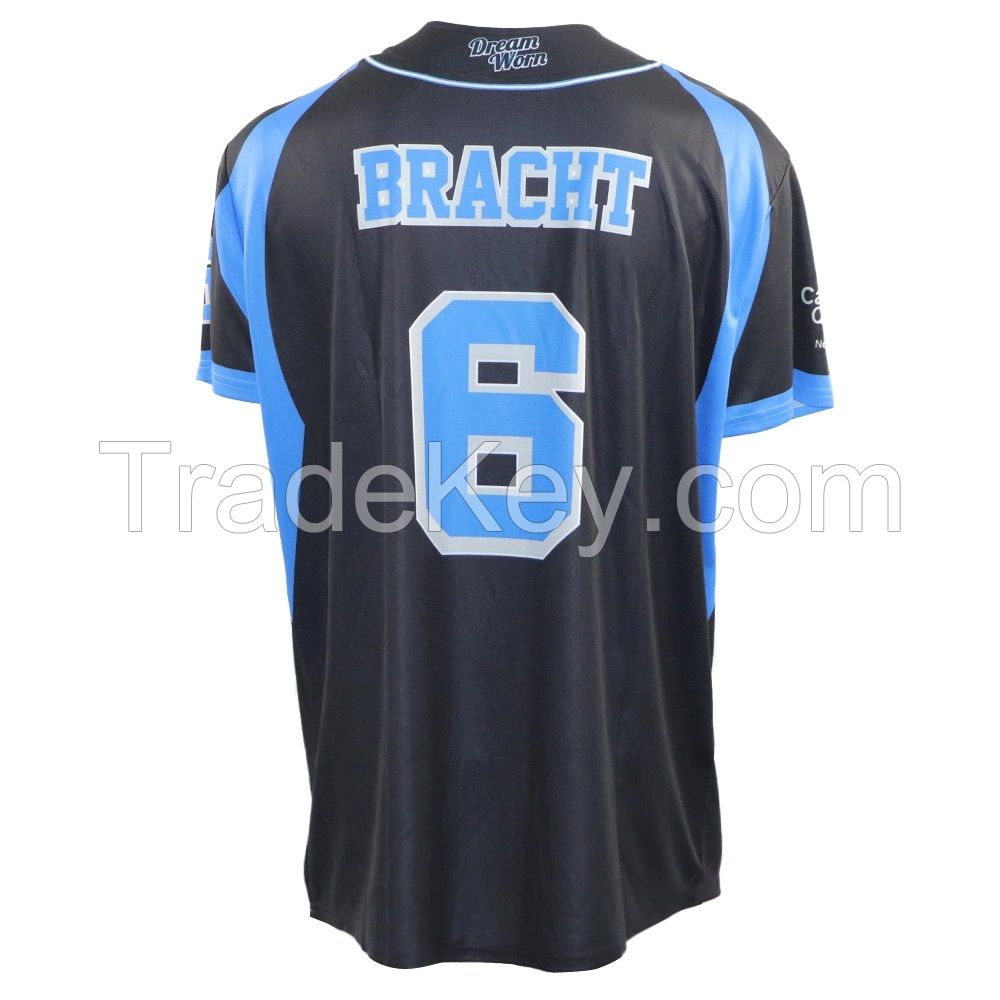 Custom Full Button Training Baseball Jersey 100% Polyester Fans Practice Baseball Jerseys Shirt