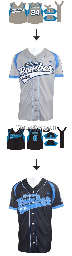 Custom Full Button Training Baseball Jersey 100% Polyester Fans Practice Baseball Jerseys Shirt