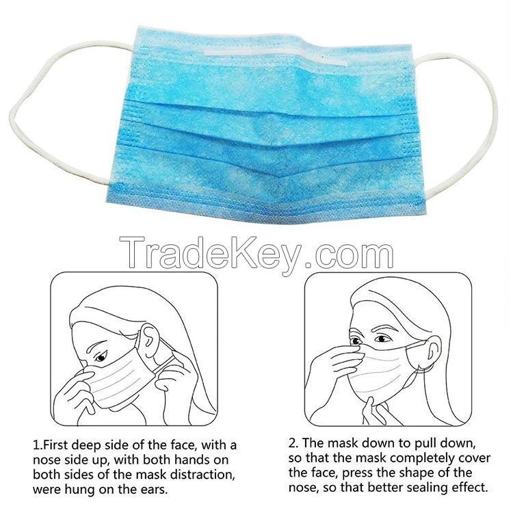 3 ply Disposable hospital surgical masks procedure masks