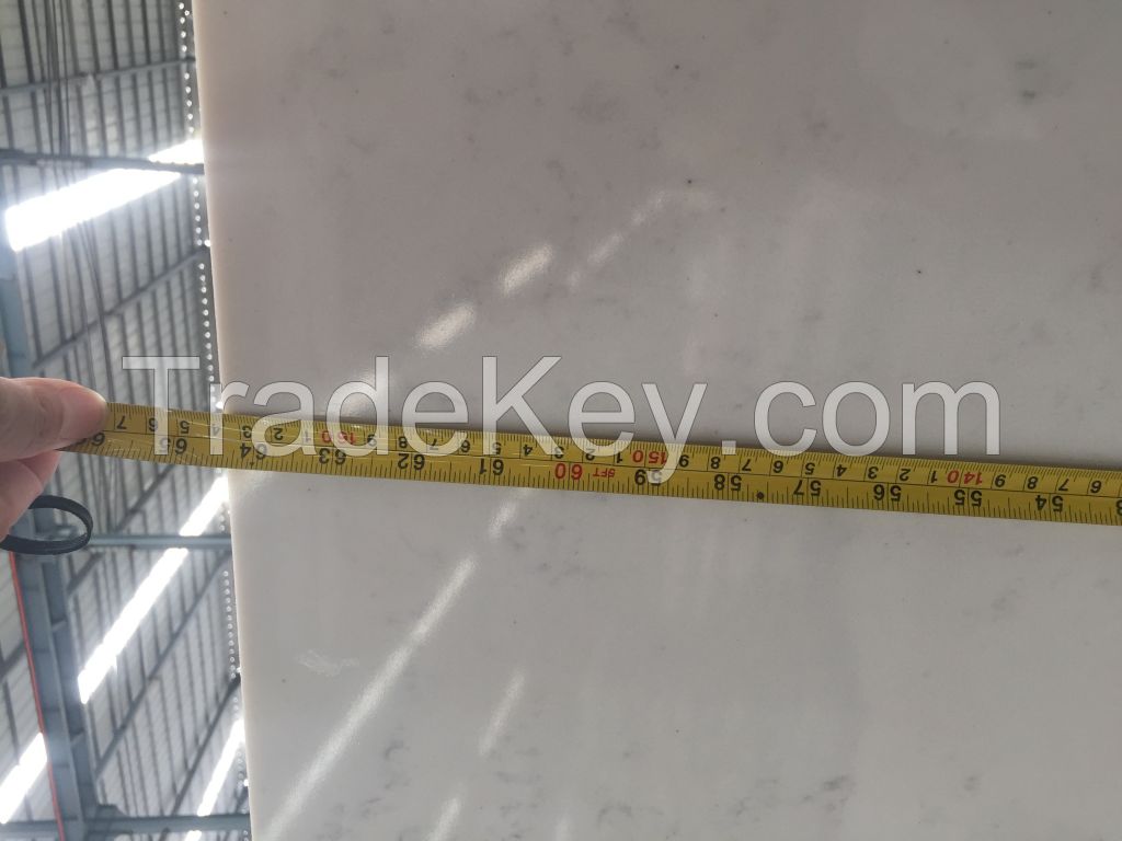 China Carrara White Quartz Big Slabs 