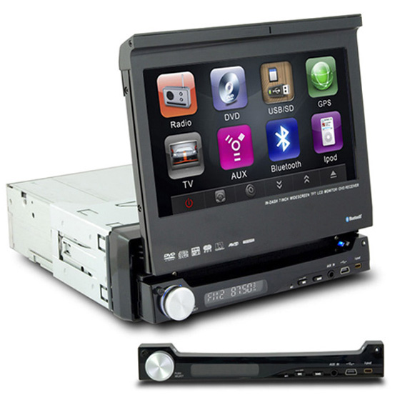 1 Din Car DVD with GPS & Detachable Panel