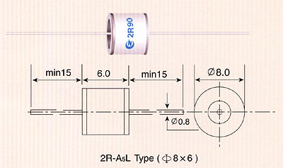  2 Pole Gas Tube Surge Arresters(Gas Discharge Tubes)Electrode Cdramic