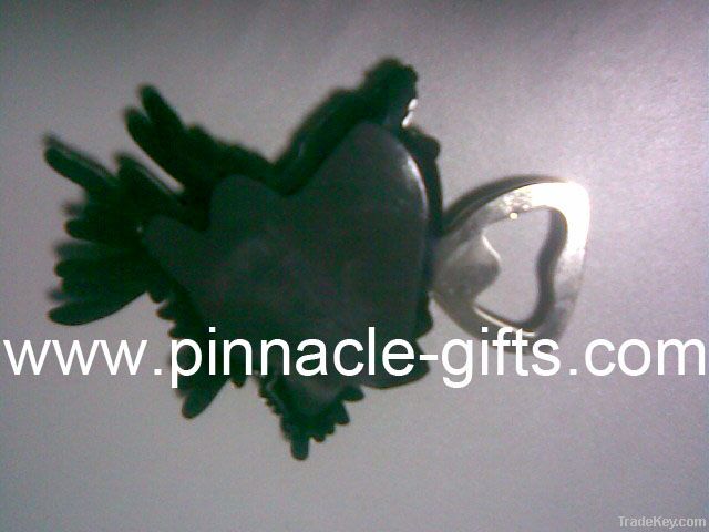 metal fish shape bottle opener with magnetic