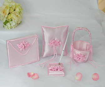 Wedding Guestbooks, Satin Pen Holder, Ring Bearer Pillow, wedding Pen