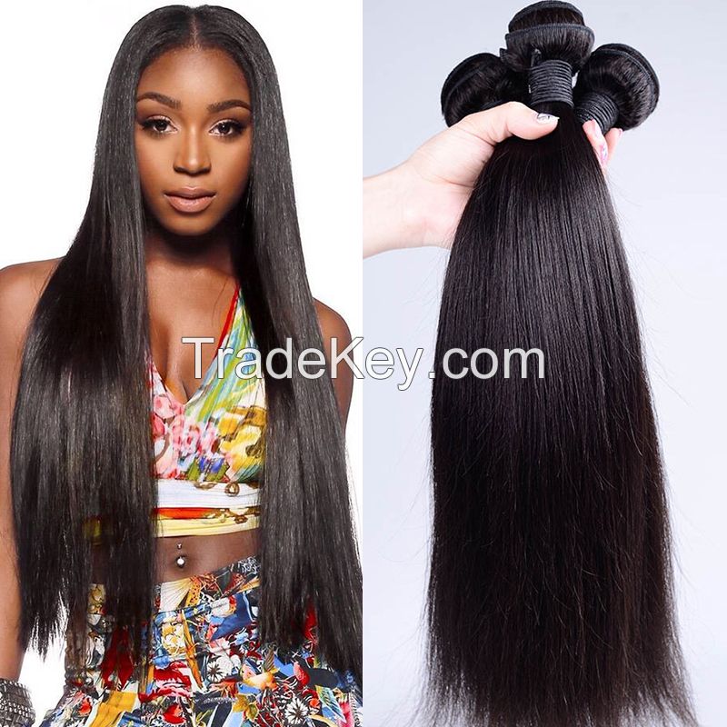 grade 8A straight virgin brazilian hair weave