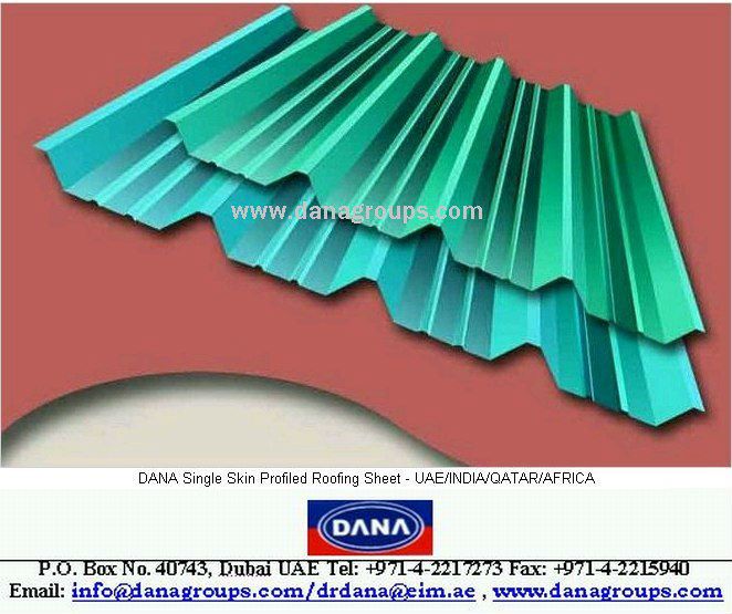 ZIMBABWE ALUMINUM/GI SINGLE SKIN PROFILED ROOFING SHEET DANA STEEL