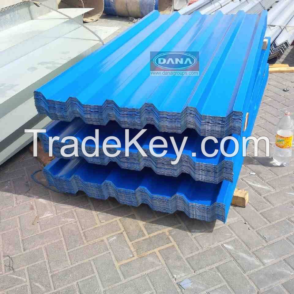 GLAVANIZED STEEL METAL GLAZED SHEET -CORRUGATED ROOFING SHEET IN UAE , SAUDI , OMAN , QATAR