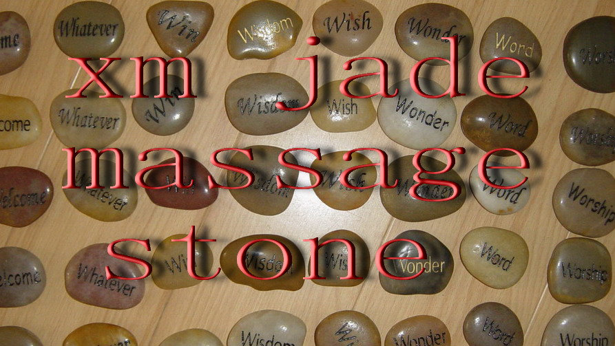 Engraved garden stones , word stones , semiprecious stones .