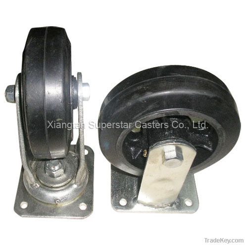 Heavy duty Rubber wheel caster