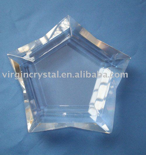 Crystal Pentagon Paperweight