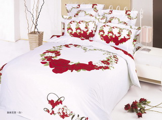 Royal garden Printed Bedding Sets White