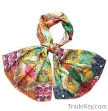 Digital Printing Silk Charmeuse Scarf