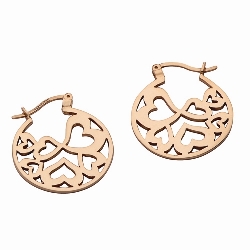 STERLING SILNER ROSE GOLD PLATED EARRING