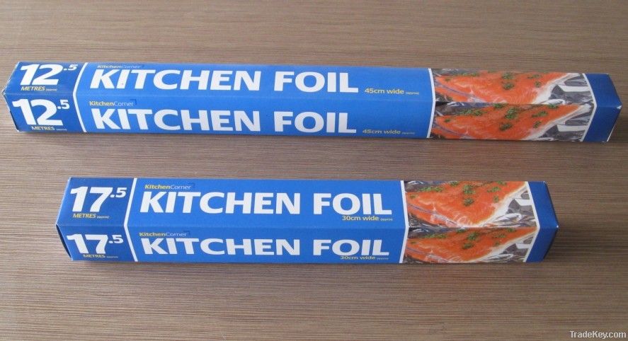 Household Aluminum foil rolls for kitchen foil for UK market