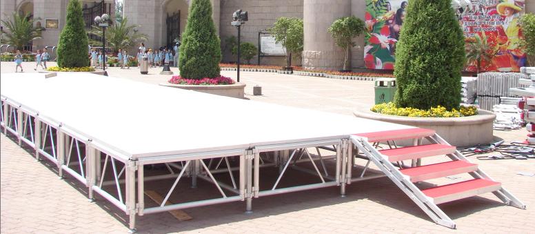 folding stage, compage stage, movable stage