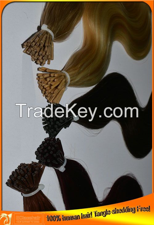 Wholesale Virgin Indian Brazilian Human Hair Pre-tipped Extensions, Factory Price