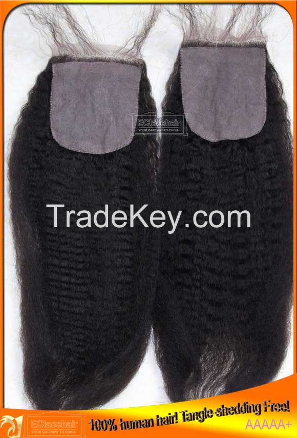 Indian Brazilian Virgin Human Hair Silk Base Lace Top Closures in stock, Factory Price Supplier