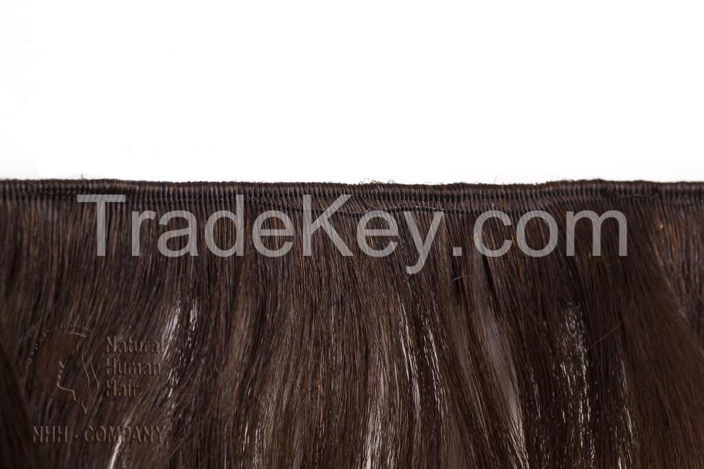 Uzbek 100% natural wavy/curly weft hair