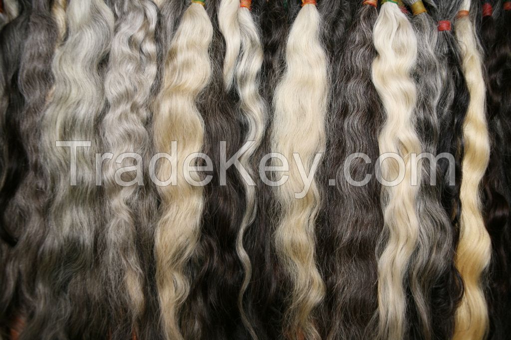 Uzbek 100% Natural gray hair bulk