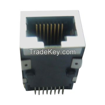 RJ45 Jack Connectors with Transformer, SMT Version, No LED, EMI or Without