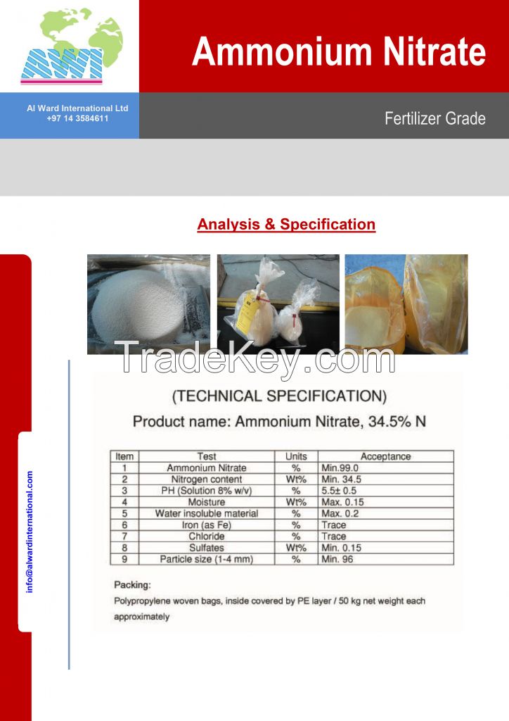 AMMONIUM NITRATE FERTILIZER GRADE