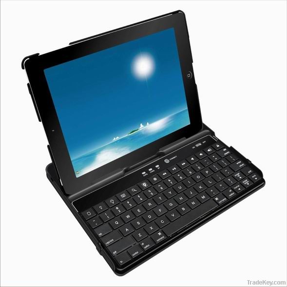 10 Inch PU Leather Case with Detachable ABS Bluetooth iPad 2 Keyboard