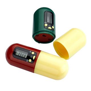 Medicine box timer/Plastic pill case Reminder( With time diaplay )