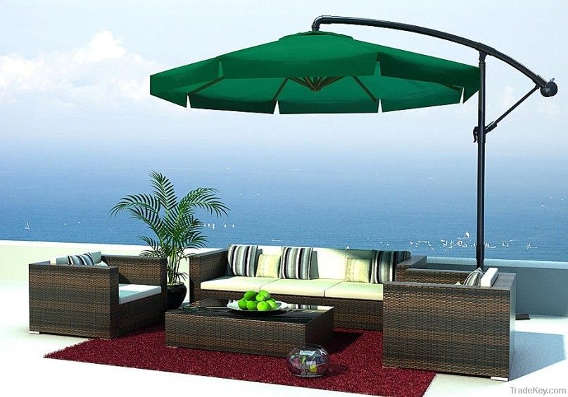 10' heavy duty garden umbrella with crank