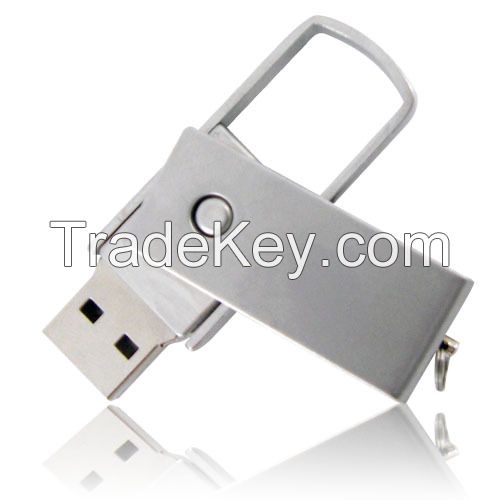 Metal swivel USB flash drive pen drive