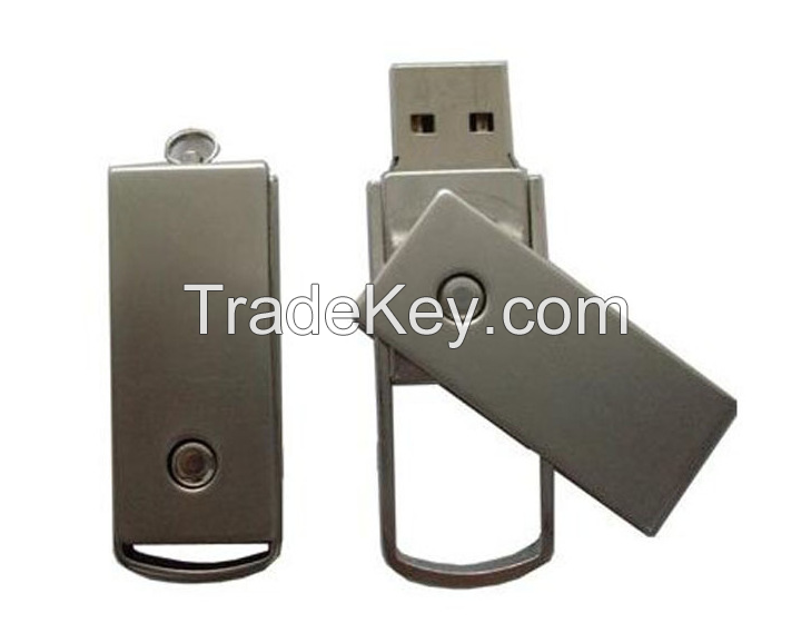 Metal swivel USB flash drive pen drive