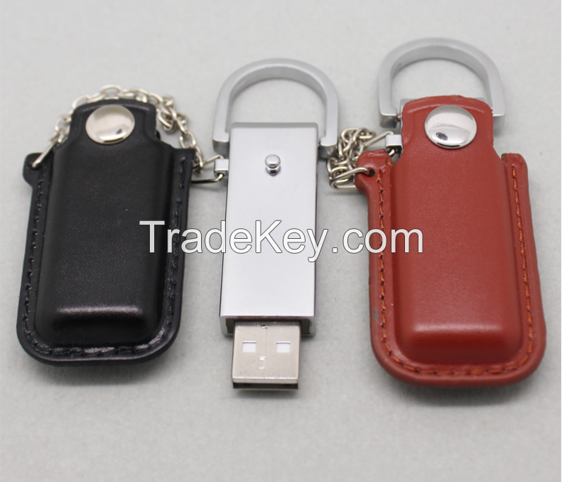 Leather USB flash drive pen drive