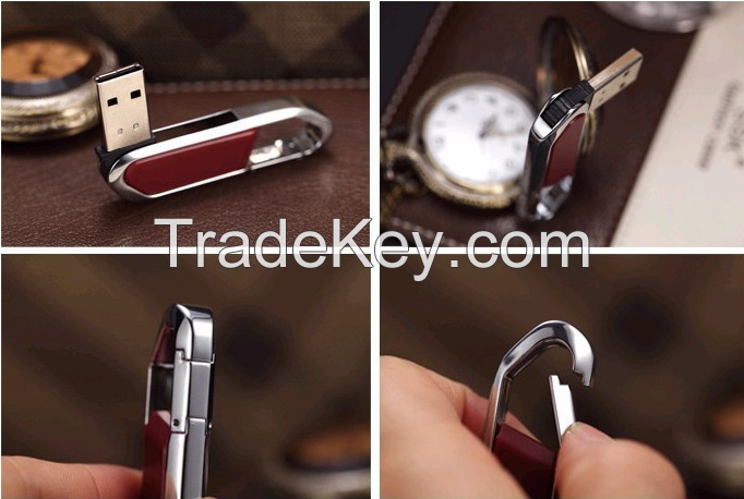 Leather USB flash memory flash drive pen drive