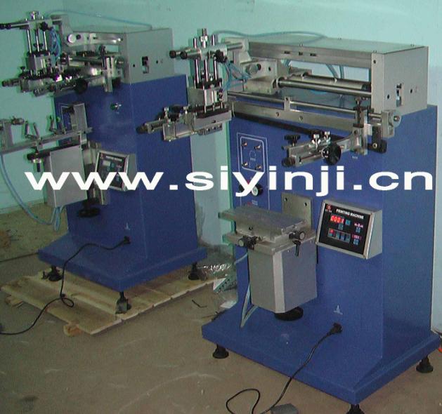 Pneumatic flat/cylindrical screen printer