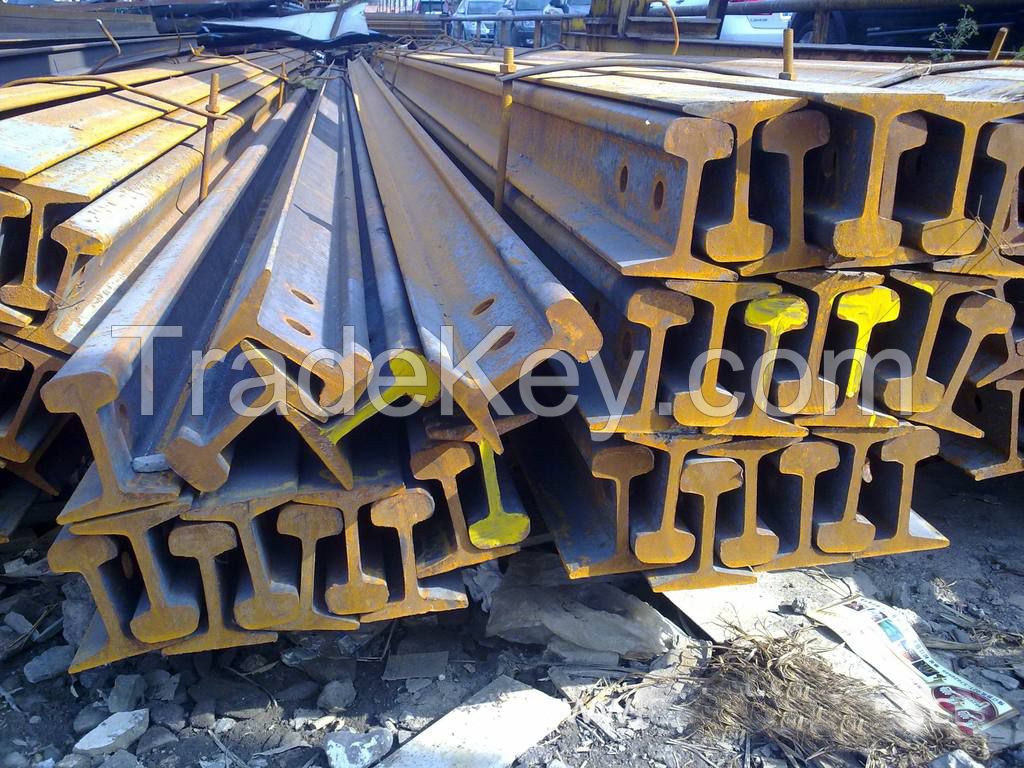 Steel Light Rail Heavy Rail Crane Rail 8Kg, 9Kg, 12Kg, 15Kg, 22Kg, 30Kg, 38Kg, 43Kg, 50Kg, 60Kg, QU70, QU80, QU100, QU120