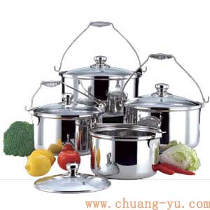 8pcs deep stock pot