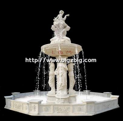 carved marble detached fountain