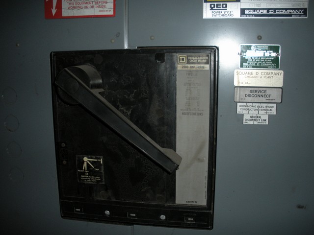 Switchboard 2000 Amp Main Breaker