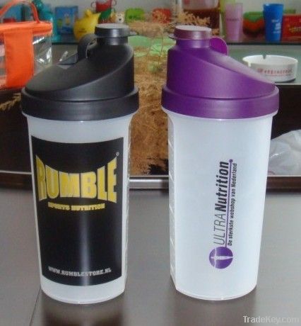 BPA free plastic protein sports shaker bottle