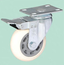 Medium duty high-Q Nylon total brake casters