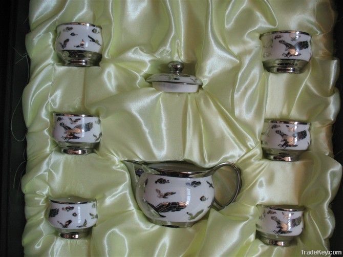 7 pc Chinese  porcelain tea sets, tea pot, tea cups, giftwares, souvenirs,