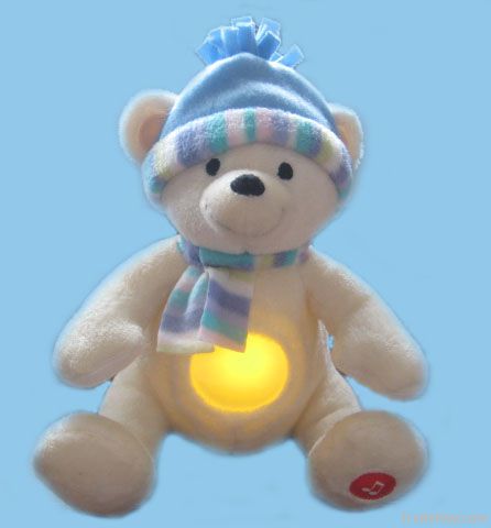 PLUSH LIGHT BEAR