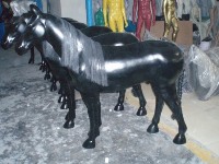 Fibre glass middle&amp;little cartoon horse