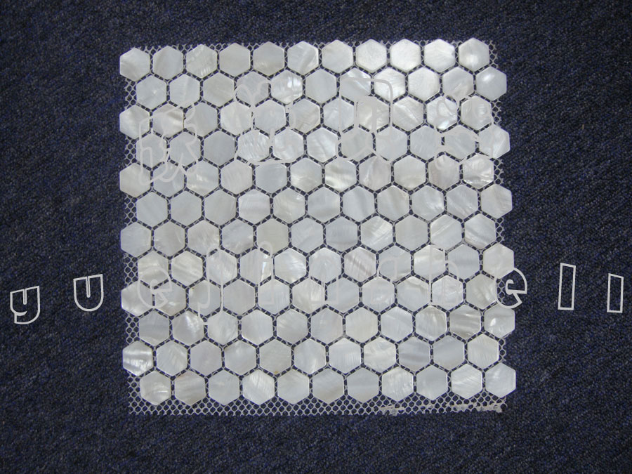 Natural Shell Mosaic Tile-Hexagon